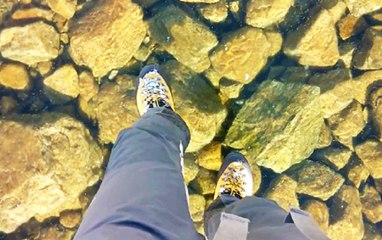 Crystal Clear Frozen Lake Is Like Walking On Air