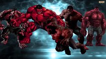 Red Hulk Cartoon Finger Family Song | Hulk Daddy Finger Family | Nursery Rhymes | Hulk Finger Family