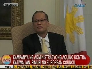 UB: Kampanya ng Aquino admin vs. katiwalian, pinuri ng European Council