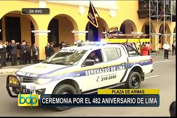 Plaza de Armas: ceremonia por el 482 aniversario de Lima