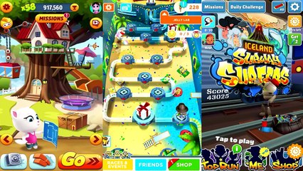 Talking Tom Gold Run Vs Despicable Me Minion Rush Vs Subway Surfers