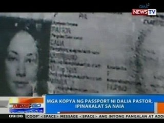 NTG: Mga kopya ng passport ni Dalia Pastor, ipinakalat sa NAIA