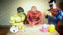 #Человек-паук и Халк и Супермен играть doh яиц с сюрпризом Дисней динозавров яйца с сюрпризом
