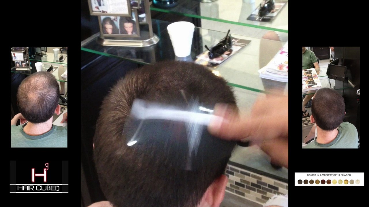 Hair Cubed microfiber thickening gives real results, real fast!