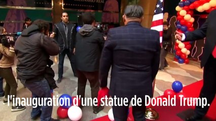 Une Femen interrompt l'inauguration d'une statue de Donald Trump