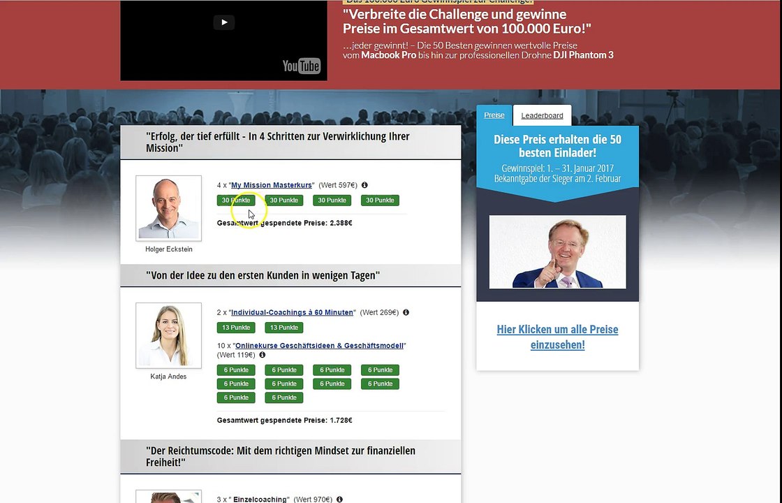 Unternehmerchallenge 2017 Preise und Chancen aktuell