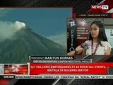 QRT: 121 volcanic earthquakes at 83 rockfall events, naitala sa bulkang Mayon