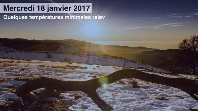 Quelques températures minimales relevées mercredi matin en France