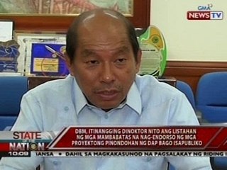 DBM, hindi raw dinoktor ang listahan ng mga mambabatas na nag-endorso proyektong DAP