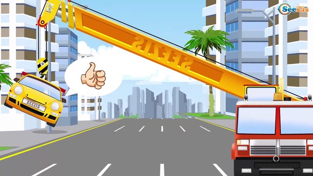 The Yellow Crane and The Excavator & Diggers | Cars & Trucks Construction Cartoons for children