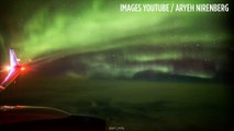 Des aurores boréales filmées depuis un hublot