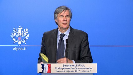 Compte rendu du Conseil des ministres du 18 janvier 2017