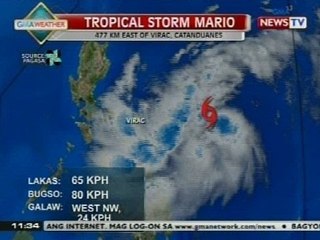 BT: Bagyong Mario, isa nang tropical storm