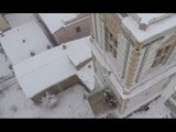 Norcia (PG) - Terremoto, cerchiaggio campanile chiesa S.Maria Argentea (17.01.17)