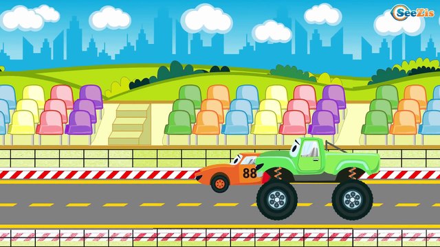 Carritos Para Niños - Coche de Policía, Carros de Carreras y Camión de Bomberos - Vídeos para niños