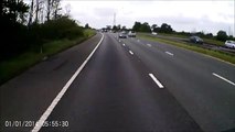 Vauxhall Zafira & Motorhome & HGV near miss M6 motorway UK