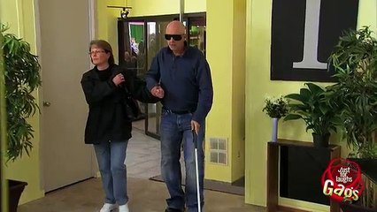 BLIND MAN FALLS DOWN ELEVATOR SHAFT PRANK!