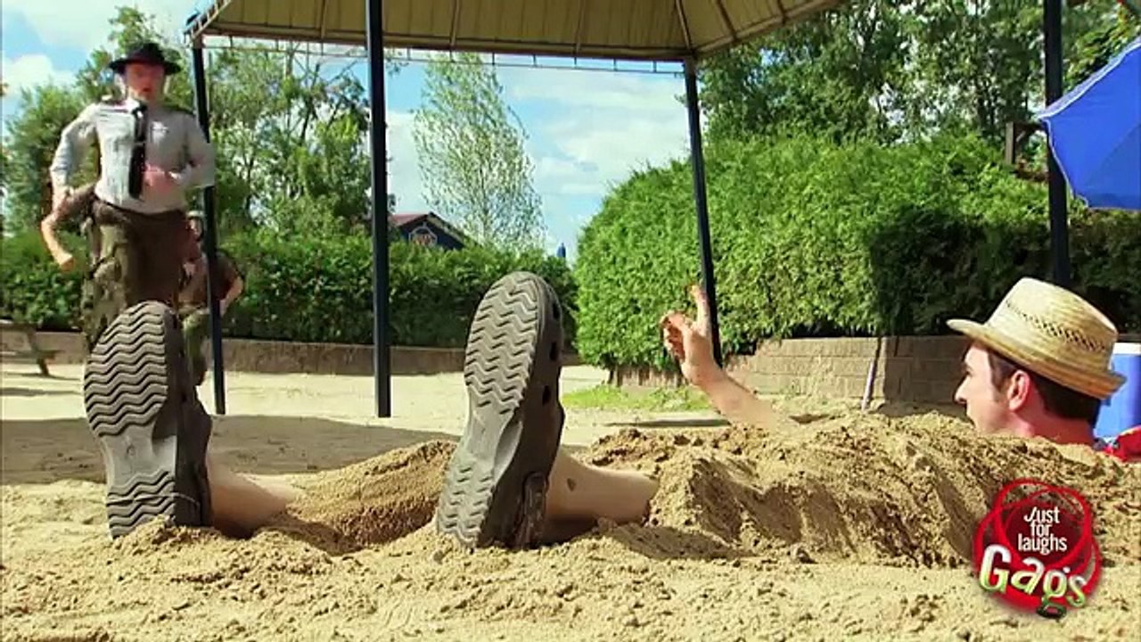 Army Troops Trample Man At The Beach