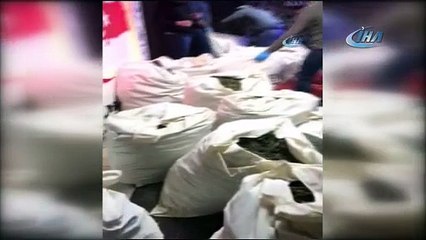 Samanların arasından 345 kilo uyuşturucu çıktı