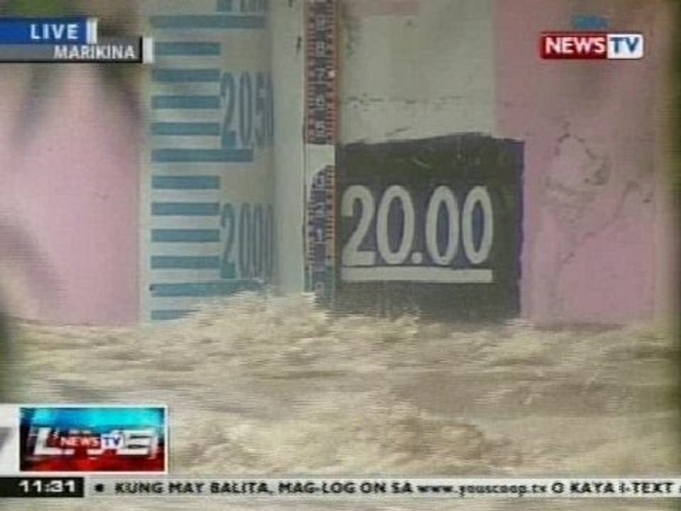 NTVL: Tubig sa Marikina River, malapit nang umabot sa 20 meters