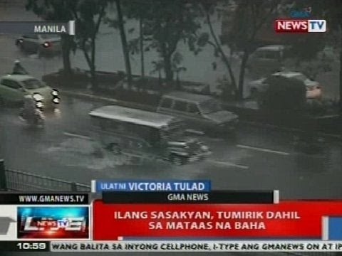 NTVL: Ilang sasakyan, tumirik sa Maynila dahil sa mataas na baha