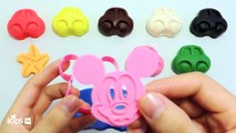 Learn colors Play doh Cars and Mickey Mouse Elephant Giraffe Molds Fun & Creative