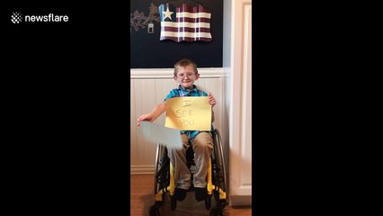 Boy, 9, with rare condition spreads 'message of love' on Martin Luther King Jr. Day