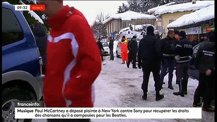 les premières images de l'hôtel enseveli par l'avalanche en Italie