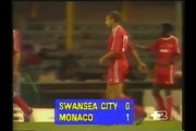 17.09.1991 - 1991-1992 UEFA Cup Winners' Cup 1st Round 1st Leg Swansea City AFC 1-2 AS Monaco