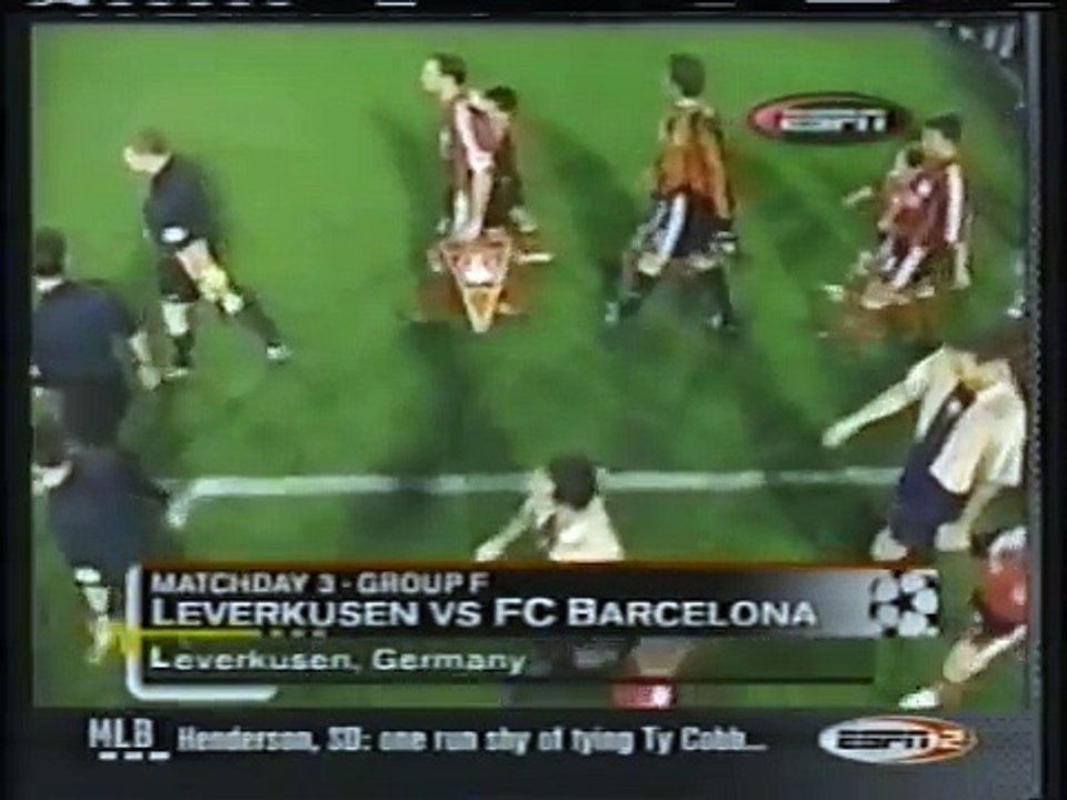 25.09.2001 - 2001-2002 UEFA Champions League Group F Matchday 2 Bayer 04 Leverkusen 2-1 Barcelona
