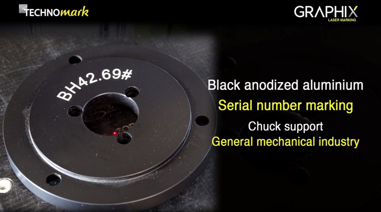 Laser marking on aluminium with Graphix - Technomark