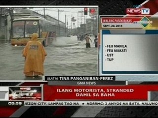 QRT: Ilang motorista, stranded dahil sa baha