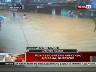 QRT: Mga residenteng apektado ng baha, ni-rescue