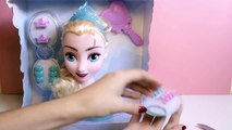 FROZEN Elsa Styling Head How To Comb Elsas Hair DIY Hairbrush Hairstyle Dolls Elsas French Braid