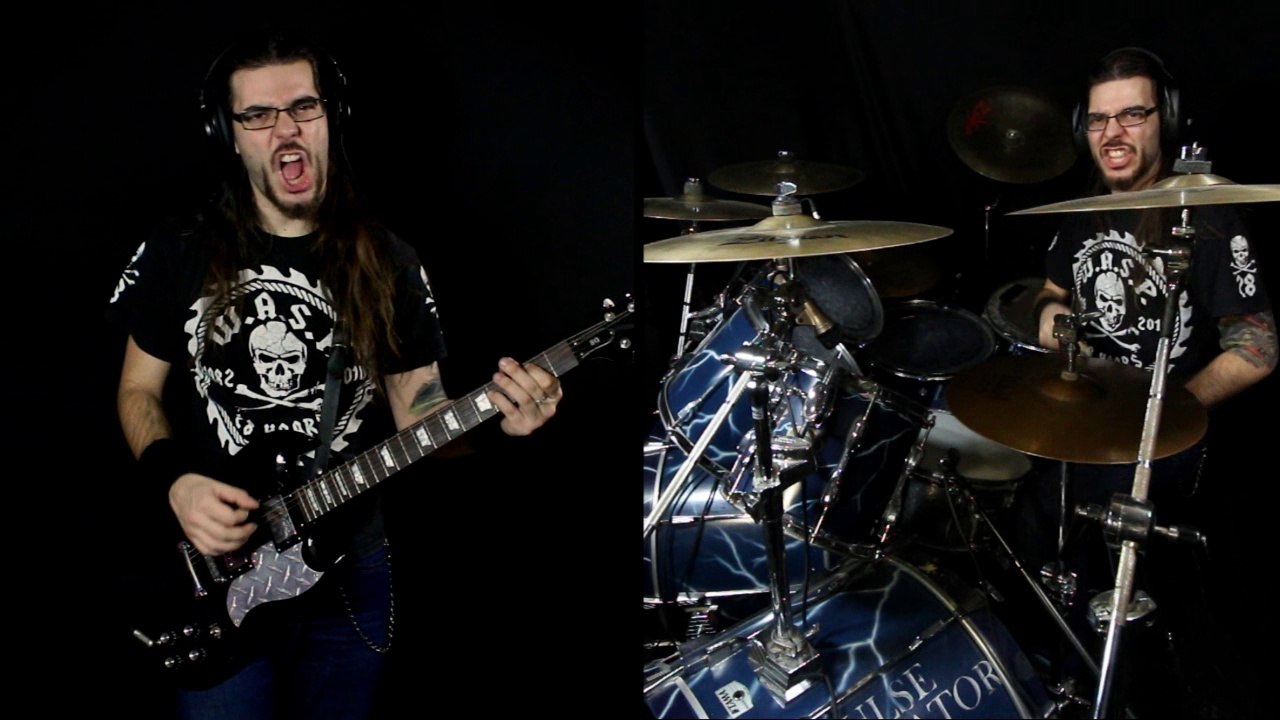 W.A.S.P. - The Real Me (Drums & Guitar cover)