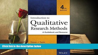 Download [PDF]  Introduction to Qualitative Research Methods: A Guidebook and Resource For Kindle