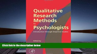 Audiobook  Qualitative Research Methods for Psychologists: Introduction through Empirical Studies