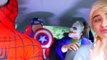 Superheroes Dancing in Car | Frozen Elsa Joker Yellow Spiderman & Captian America in Real Life