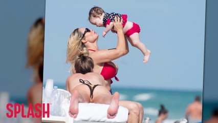 Coco Austin Enjoys Miami Beach with Baby Chanel