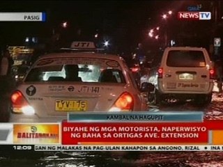 BT: Biyahe ng mga motorista, naperwisyo ng baha sa Ortigas Ave. Extension