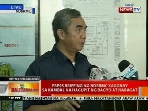 BT: Press briefing ng NDRRMC kaugnay sa kambal na hagupit ng bagyo at habagat