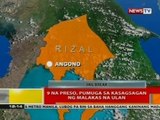 BT: 9 na preso, pumuga sa kasagsagan ng malakas na ulan