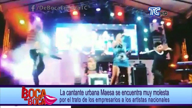 La cantante Maesa se encuentra muy molesta por el trato de los empresarios a los artistas nacionales