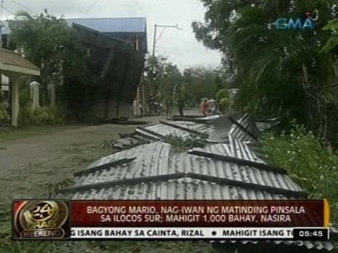 24 Oras: Bagyong Mario, nag-iwan ng matinding pinsala sa Ilocos Sur
