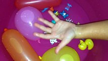 Learn Colours Wet Balloons Kinder Surprise Colors Water Balloon Finger Family Nursery Rhymes Songs