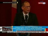 PNoy, sinariwa ang kanyang mga alaala nang manirahan ang kanyang pamilya sa Boston, Massachusetts