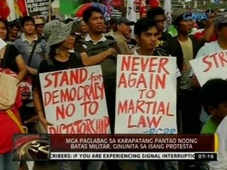 24 Oras: Mga paglabag sa karapatang pantao noong batas militar, ginunita sa isang protesta