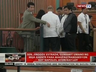 Sen. Estrada, gumamit umano ng mga ahente para makipagtransaksyon kay Napoles, ayon kay Luy