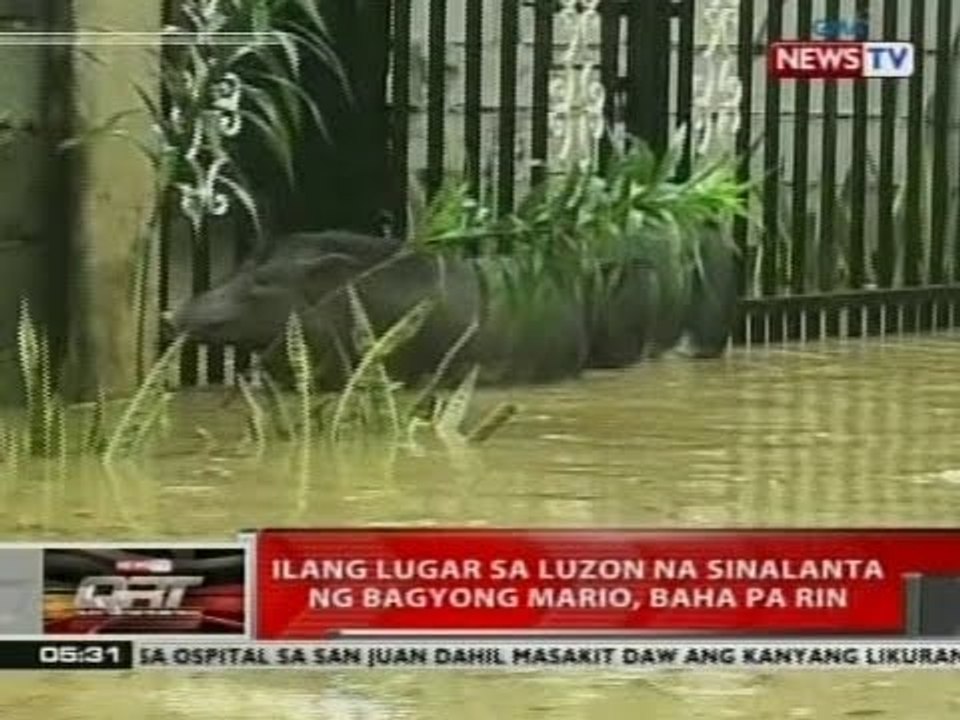 QRT: Ilang lugar sa Luzon na sinalanta ng bagyong Mario, baha pa rin