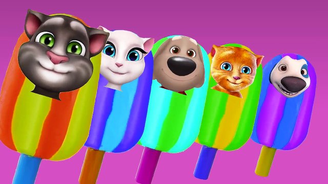 Talking Tom Finger Family Song Talking Angela, Talking Ben, Talking Ginger and Talking Hank for kids